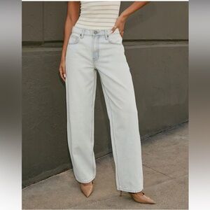 Vici Light Blue Wide Leg High-Rise Jeans